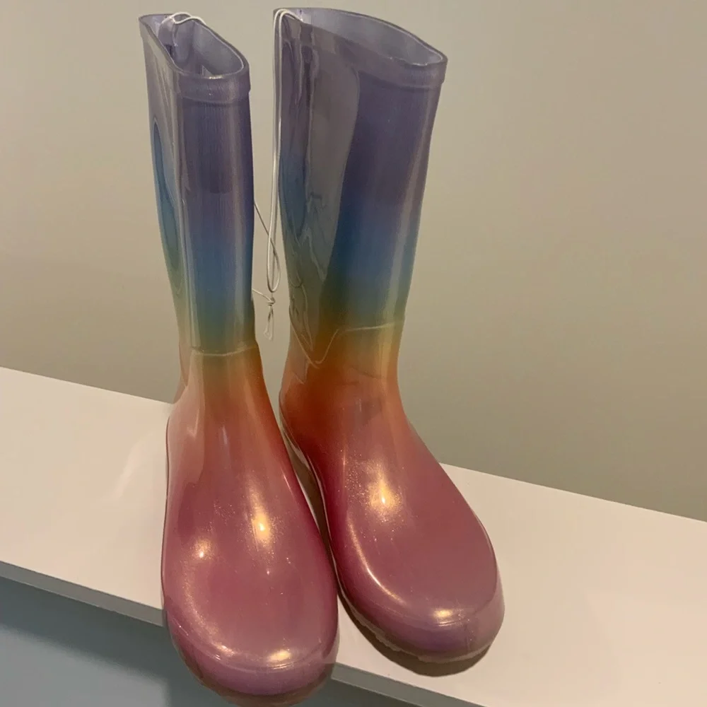 Cat & Jack Kids Rainbow Rain Boots